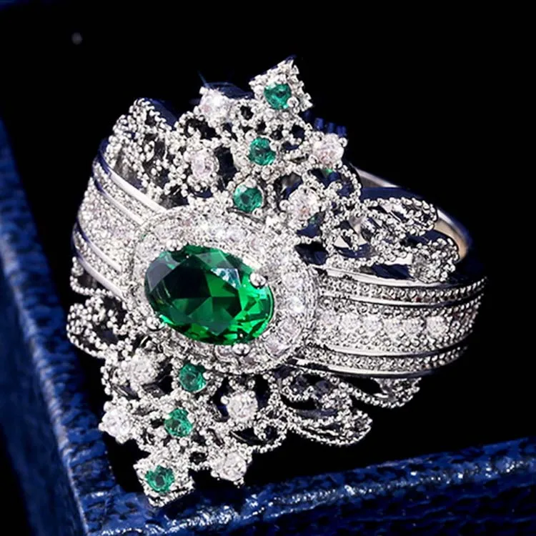 Роскошные широкие кольца в стиле ретро с изображением короны Дубая украшения ряд