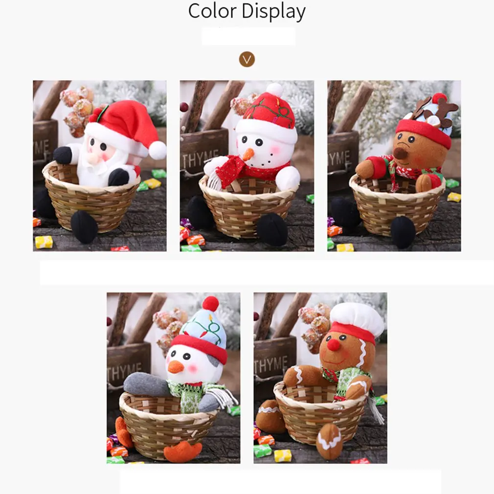 Christmas Fruit Basket Children Xmas Gift Candy Sweet Storage Box Santa ELK Holder |