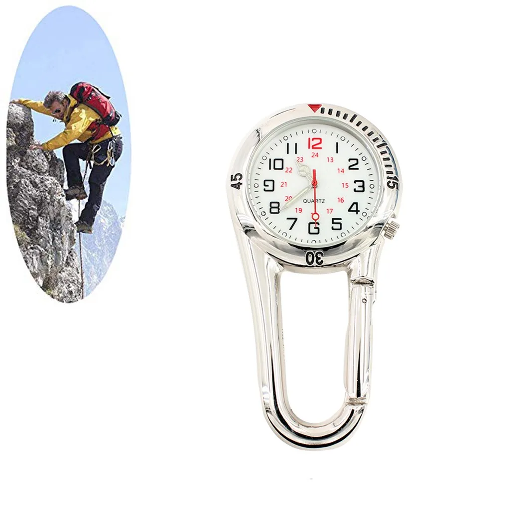 Многофункциональные красивые клипсы на карабине светящиеся часы для альпинизма