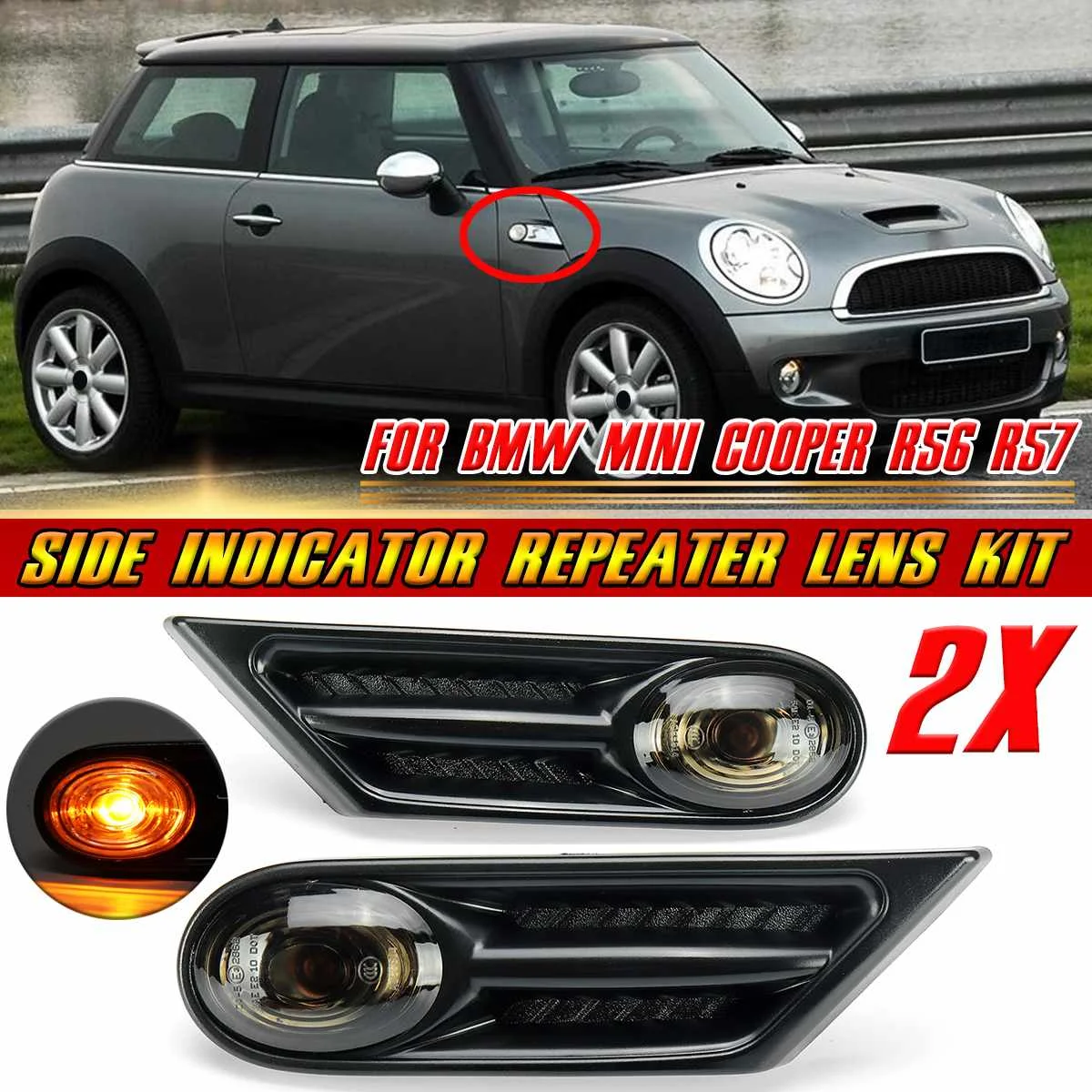 Высококачественный Фонарь указателя поворота для BMW MINI COOPER R56 R57 09102166-1670009 - купить