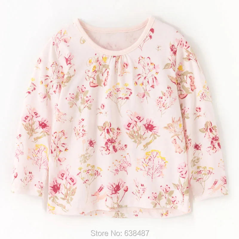 Combed Cotton 4582 Новинка года; брендовые качественные футболки для девочек Одежда для маленьких девочек из хлопка детская одежда с длинными рукавами Bebe; блузка Детские футболки для девочек - Цвет: Combed Cotton 4582