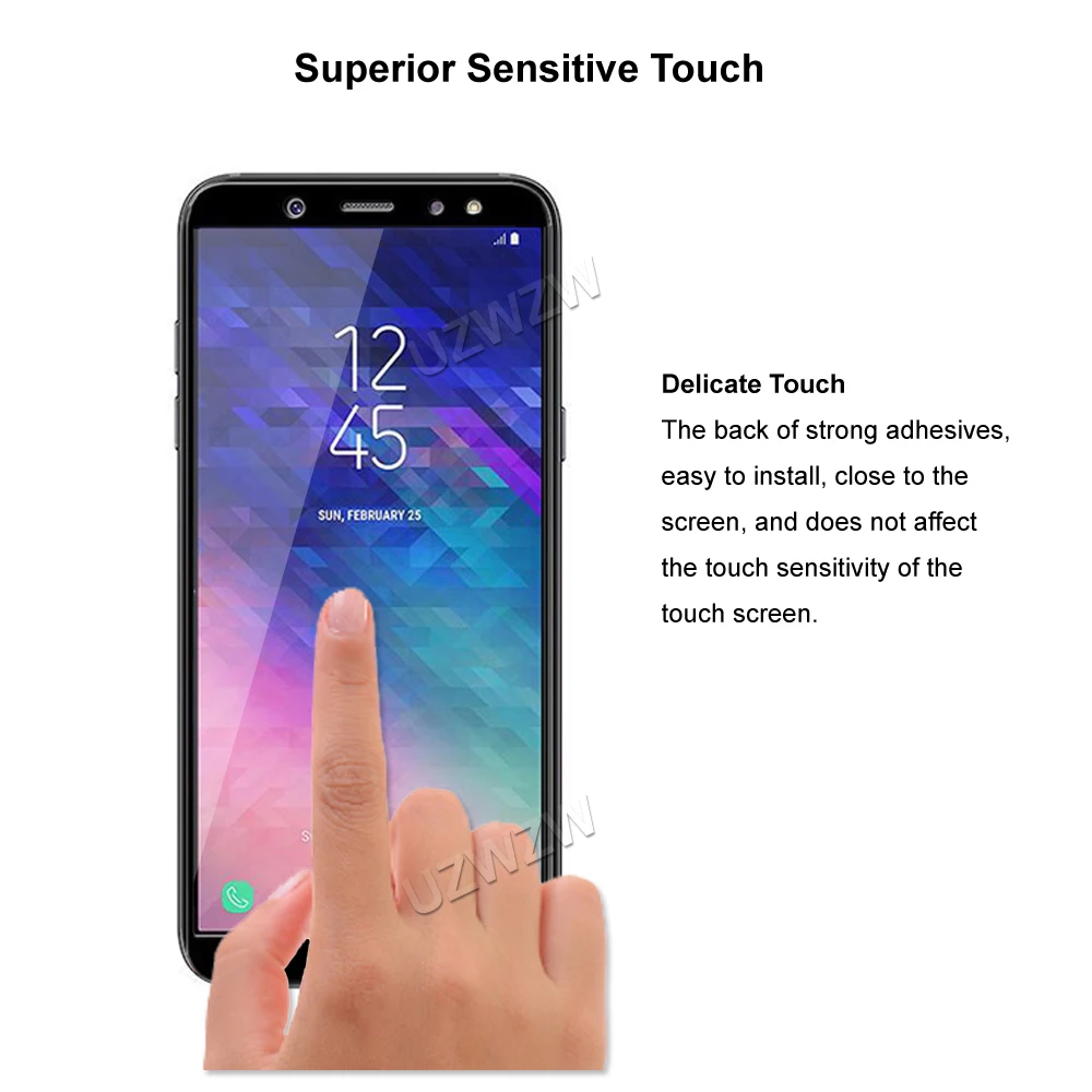 Для Samsung Galaxy A6 Plus / 2018 полное покрытие закаленное стекло Защита для экрана