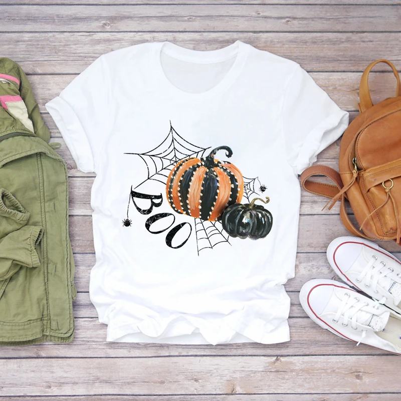 

Top Womens Graphic T Shirt Ladies Female Tee T-Shirt Women Pumpkin Spice Season Cute Thanksgiving Halloween Print Lady T-shirts