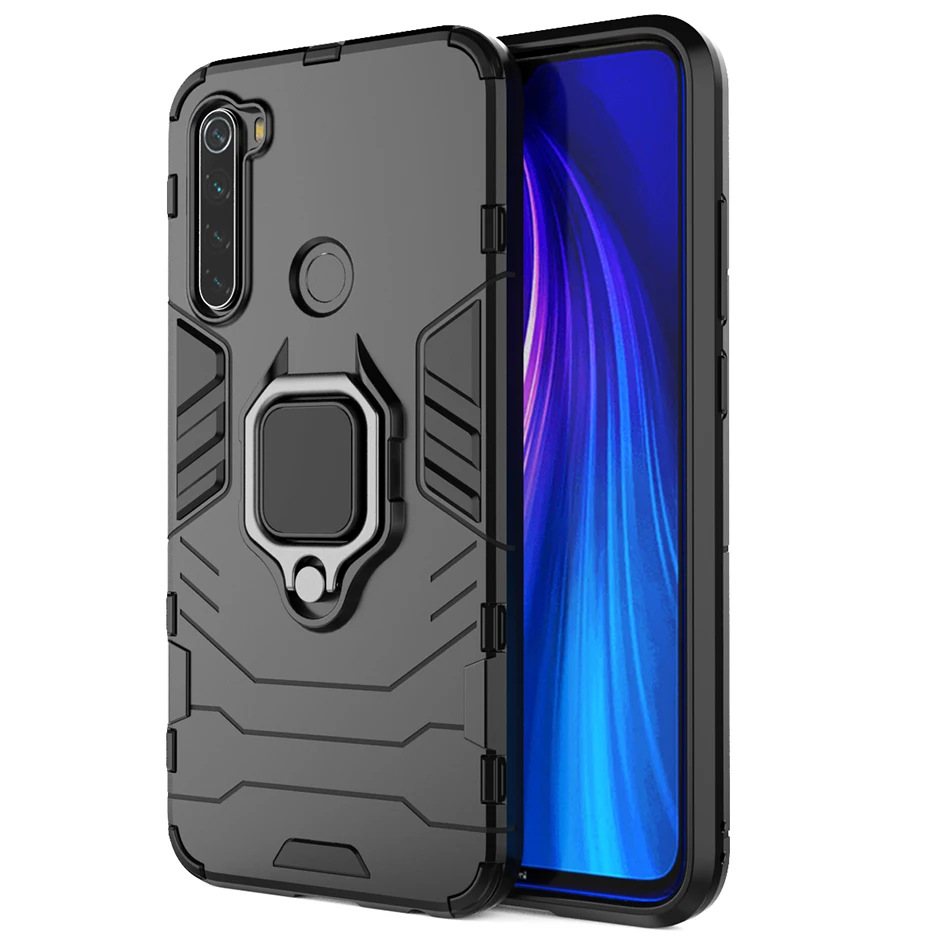 Гибридный бронированный чехол 2 в 1 для телефона Xiaomi чехлы 8 pro магнитный кольцевой