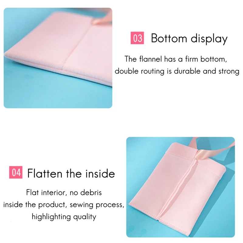 

10 Piece Set Flannel Bag Plush Gift Jewelry Bag Flannel Storage Bag Necklace Ring Earring Storage