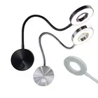 Светодиодные шланги-настенный светильник 5 Вт 360  Гибкая спальня с выключателем в светодиодсветодиодный s-образном кольце для селфи комнатные Настенные светильники для макияжа прикроватный светильник для чтения