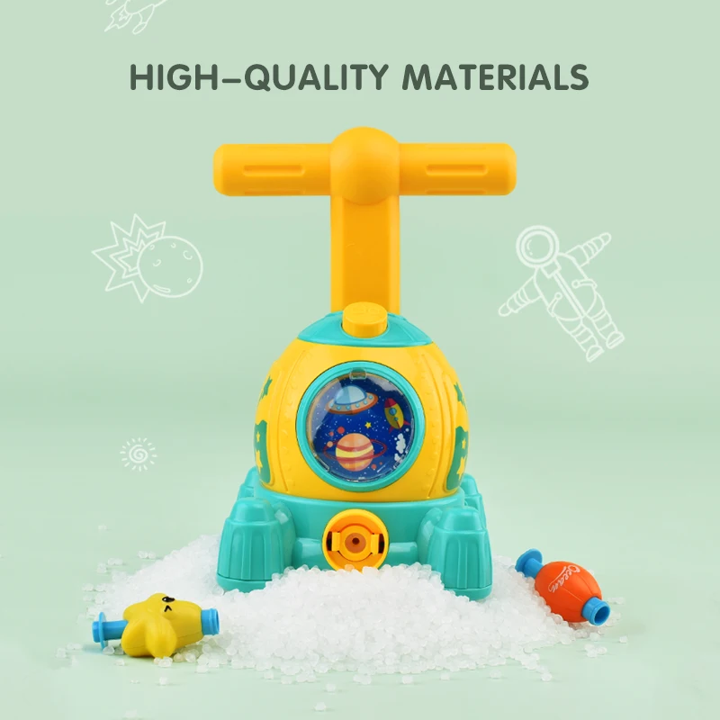 

Space Ship Air Power Balloon Launch Tower Toys Puzzle Inertia Balloon Car Science Experiment Education DIY Toy for Children Gift