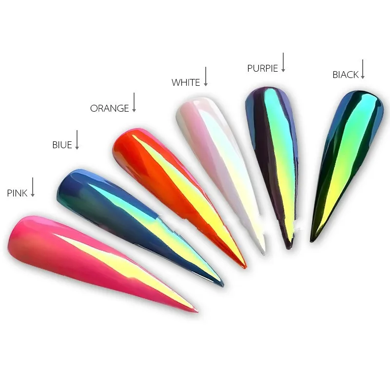 1 коробка 1g гвоздь с зеркальным блеском порошок металлический Цвет УФ-гель для