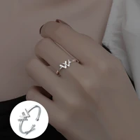 letter w shape open adjustable rings for women girls korean hot sale fashion simple design finger rings party jewelry gifts