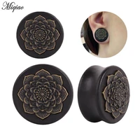 miqiao 2pcs new bamboo wood ear plugs gauges flesh tunnel expander 10 25mm piericing stretcher body piercing jewelry