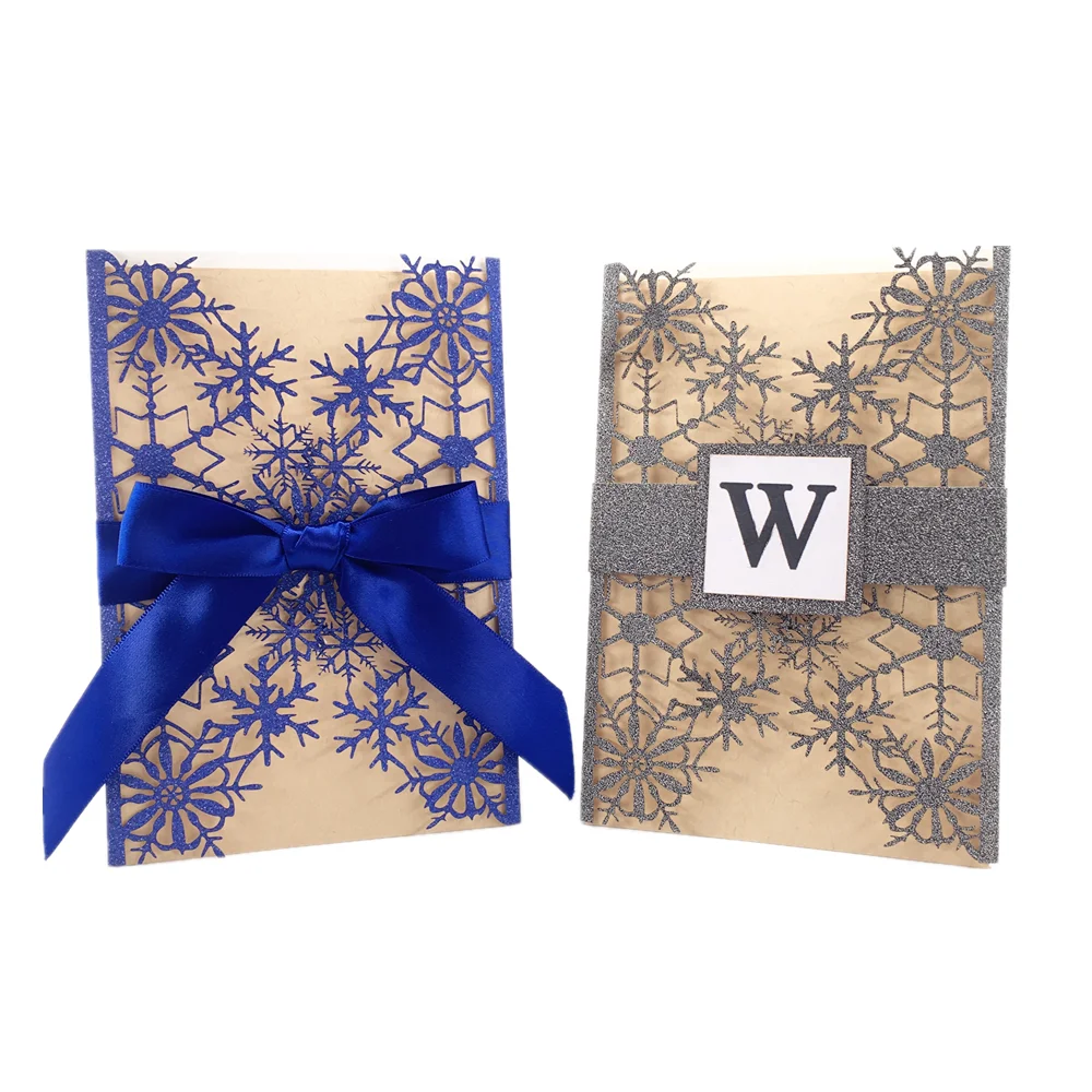 1 шт синие Серебристые золотистые блестящие бумажные свадебные пригласительные