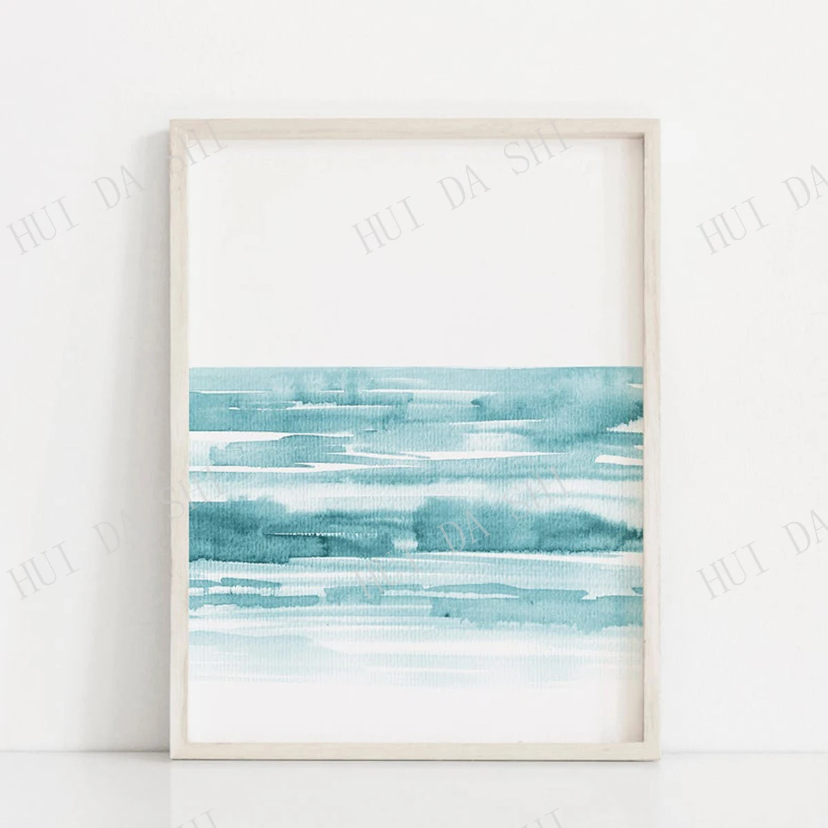 

Ocean Print, Beach Print, Watercolour Printable Art, Abstract Wave Print, Tropical Print, Living Room Wall Art, Blue Wall Art