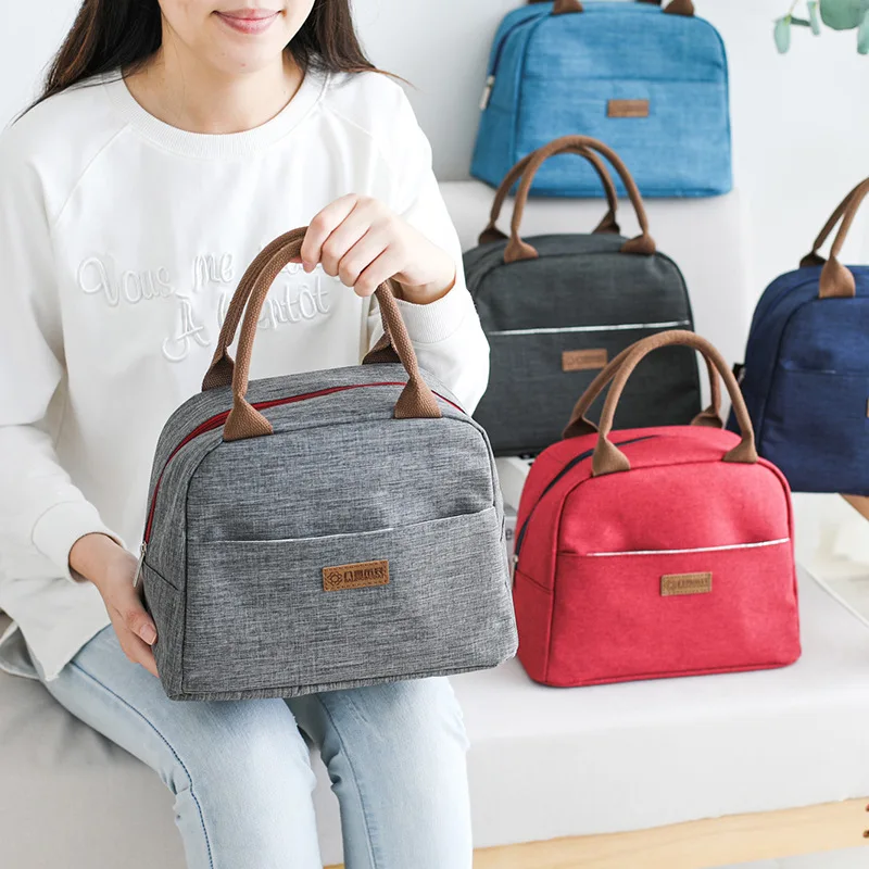 

Woman Portable Thicken Lunch Bag Waterproof Kids School Food Thermal Pouch Outing Picnic Snack Packed Boxes Accessories Supplies