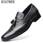 Обувь из крокодиловой кожи, плоская подошва, модная обувь с перфорацией типа броги для мужчин размера плюс 2021; Итальянские мужские кожаные туфли-Лоферы для мужчин; Zapatos De Hombre De Vestir Формальные