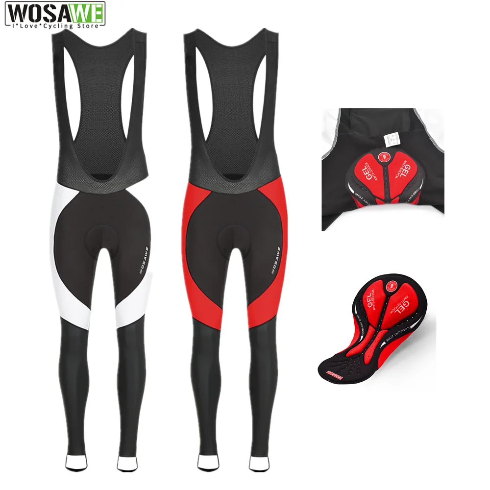 WOSAWE велосипедный нагрудник длинные трико мужские 3D гелевые подкладки дорожный