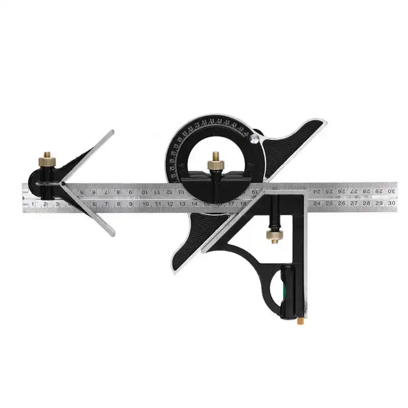 

300mm Combination Square Ruler Adjustable Carpentry Measuring Set Tool for Engineering Wood Working Home Repair