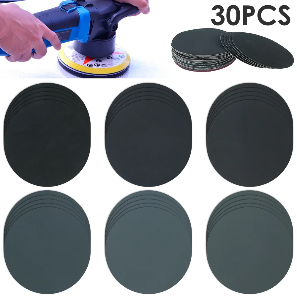 

30 шт., водонепроницаемые шлифовальные диски для дерева, 320-2000 Грит