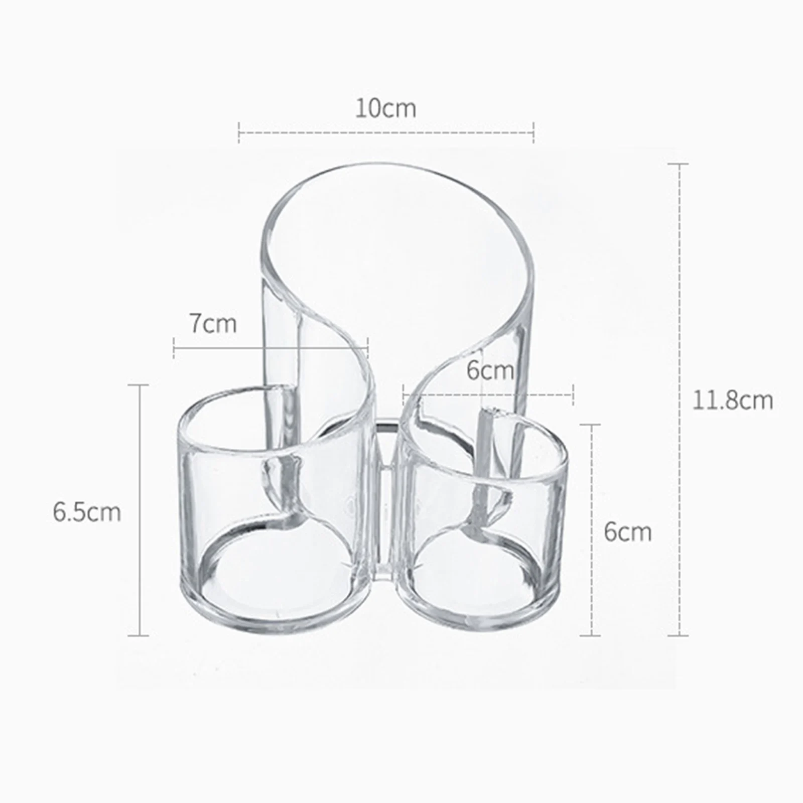 

Creative Simple Makeup Organizer Transparent Cosmetic Holder Brush Container Eyebrow Pen Lipstick Desktop Cosmetic Storage Box