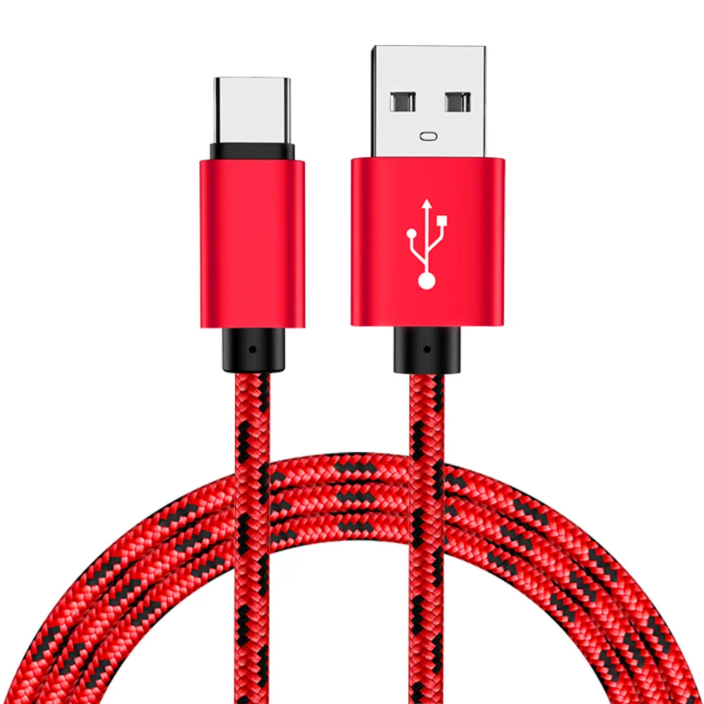 MUSTTRUE 3A C кабель usb type C кабель для huawei P20 Lite samsung S9 шнур для быстрой зарядки и передачи данных tipo c провод c type адаптер usb-c 1 м - Цвет: Red