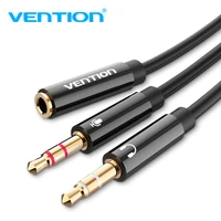 vention headphone splitter earphone adapter audio 3 5mm female to 2 male jack 3 5 mic y splitter headset to pc adapter aux cable