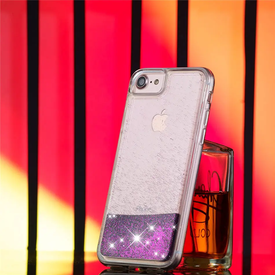Чехол для iPhone SE 2020 XR X XS 11 Pro Max 8 7 6S Plus 5 5S 4S ipod 6 девочки милый Жидкий Сияющий мягкий