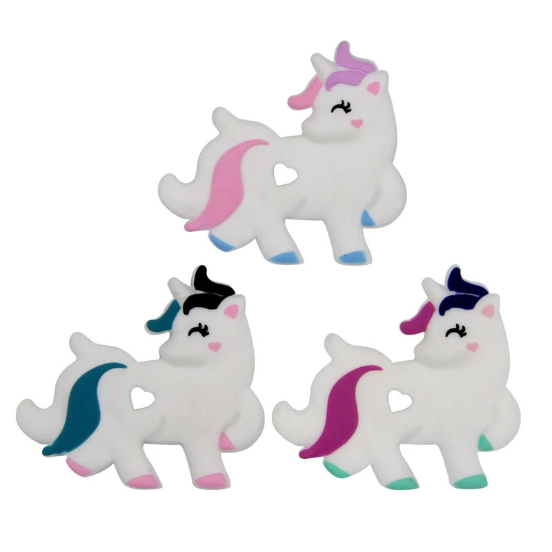 

Unicorn Teething For Teeth Multi-Textured Soothing Teether Food Grade Silicone Newborn Molar Toy Easy-Hold Shower Gifts