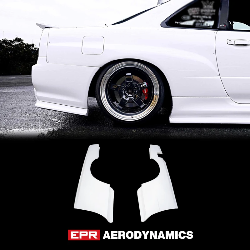 Автомобильные аксессуары GTR стиль стекловолокно заднее более широкое крыло FRP