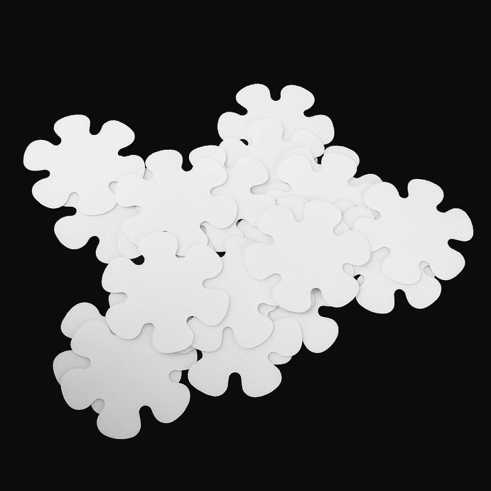 

OUNONA 20PCS Flower Shape PEVA Anti-slip Bathtub Stickers Decals Safety Bath Shower Treads 10CM (Transparent)