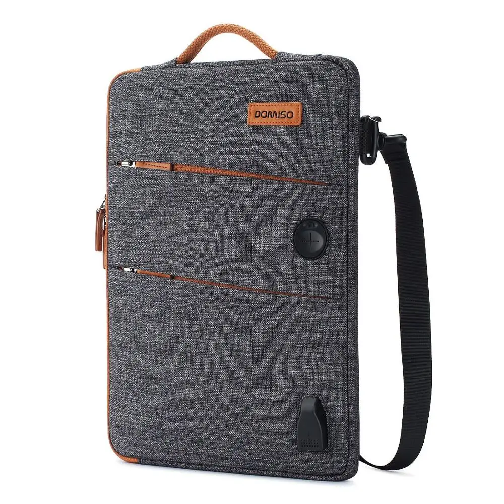 

DOMISO 11 13 14 15.6 17.3 Inch Waterproof Laptop Bag Polyester with USB Charging Port Headphone Hole for Lenovo Acer HUAWEI HP