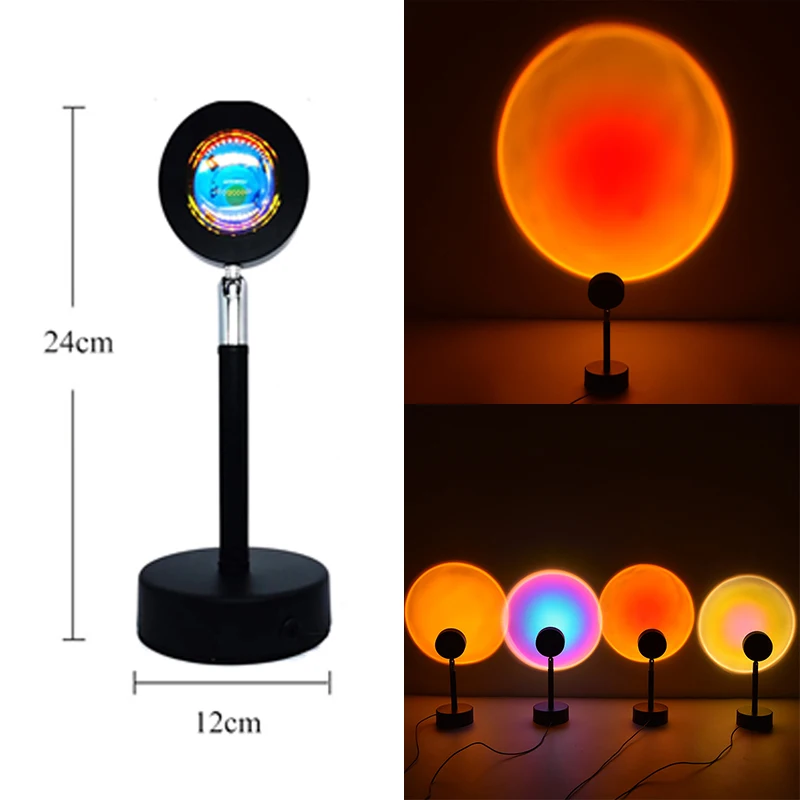 

3W 10W warm white lamp USB LED Sunset Projector Night Light Rainbow Art Wall Decor Projection Floor Lamp