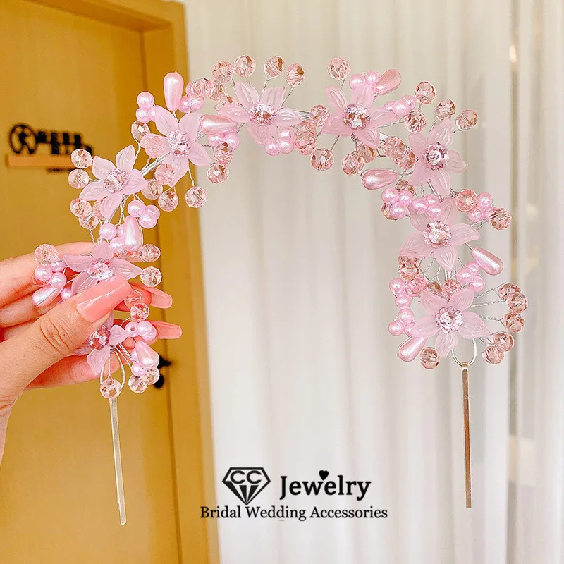 

CC Bridal Hairbands Wedding Hair Accessories for Women Engagement Jewelry Flower Shape Headpiece Romantic Headdress Party su100