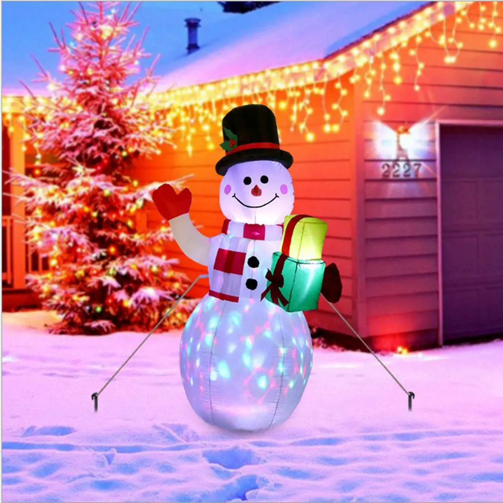 

Christmas Lighted Inflatable Snowman LED Light Toy Decoration Dolls LED Yard Prop for Household Parties Ornaments