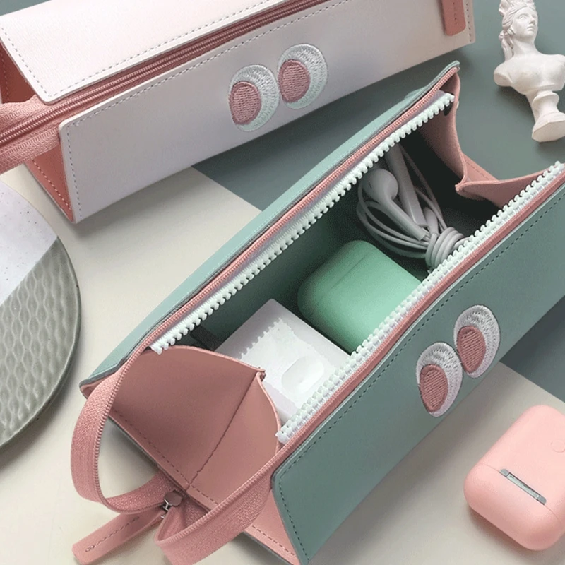 

Zipper Mouth PU Pencil Bag Cute Creative Pencil Bag For Kids Gift School Supply