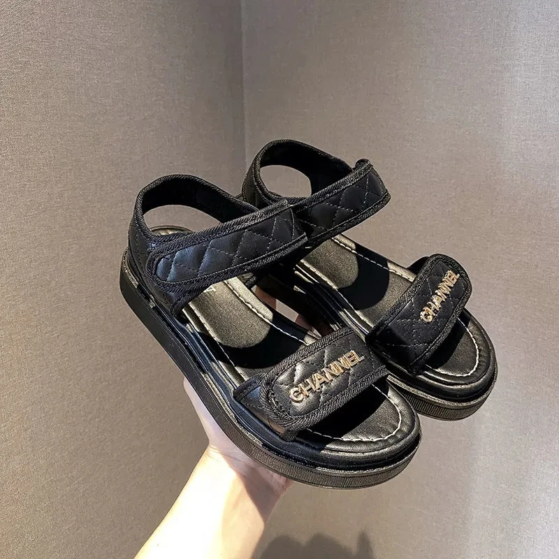 Сандалии женские на платформе и липучке Спортивные Универсальные дышащие