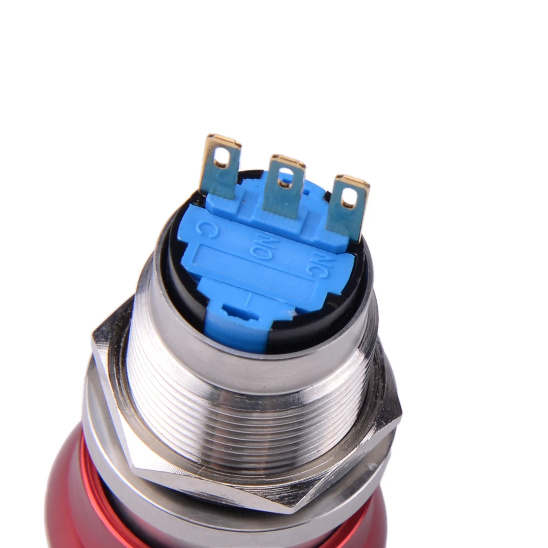 3 Pin 220V 5A 19 мм аварийной остановки кнопочный переключатель самоблокирующийся 1NO 1NC