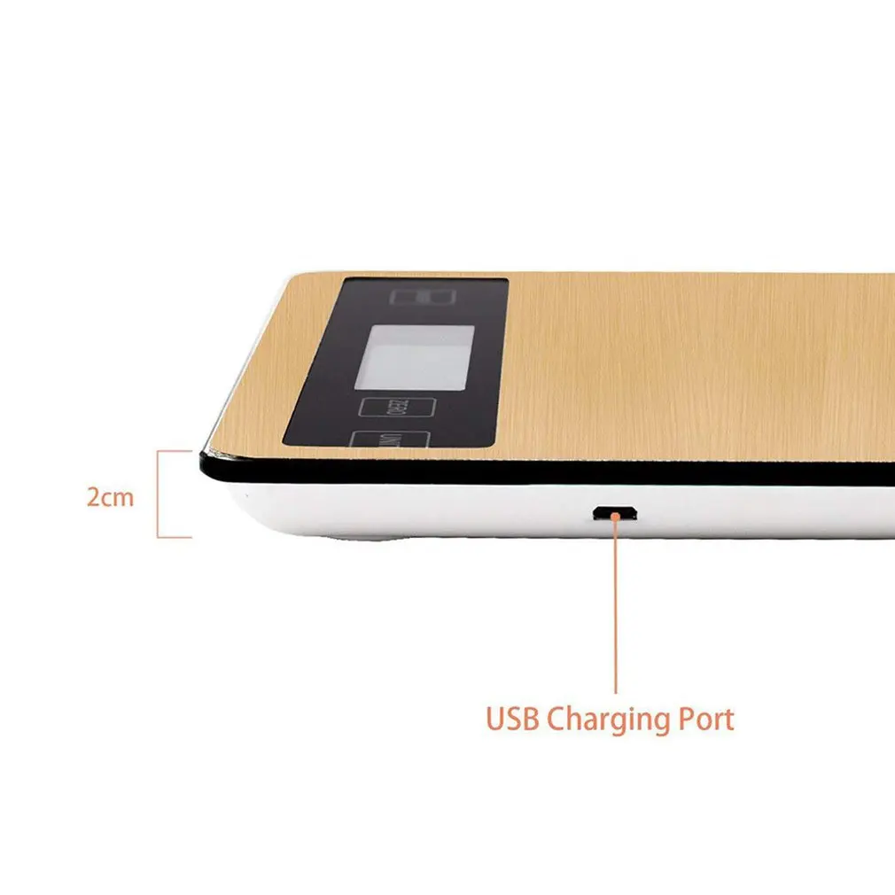 15 кг перезаряжаемые высокоточные кухонные весы стеклянные плоские для выпечки