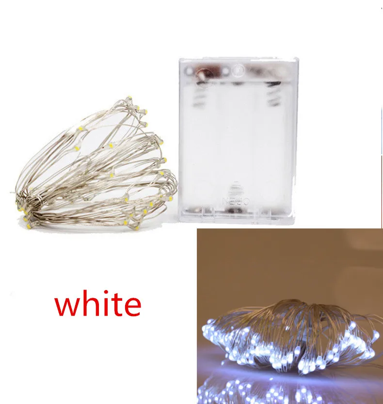 box white Рождественские огни, наружное украшение, 10m100LED гирлянды, Новогодняя гирлянда Noel для свадебной вечеринки, рождественские украшения для дома. J - Цвет: box white