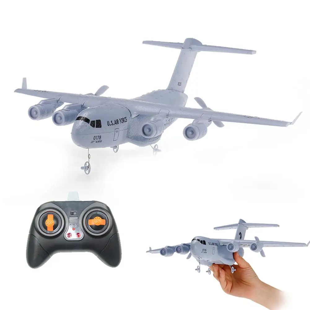 2 4 ГГц 2CH 3 Axis RC DIY Сделай Сам C17 транспортный самолет размах крыльев EPP модель