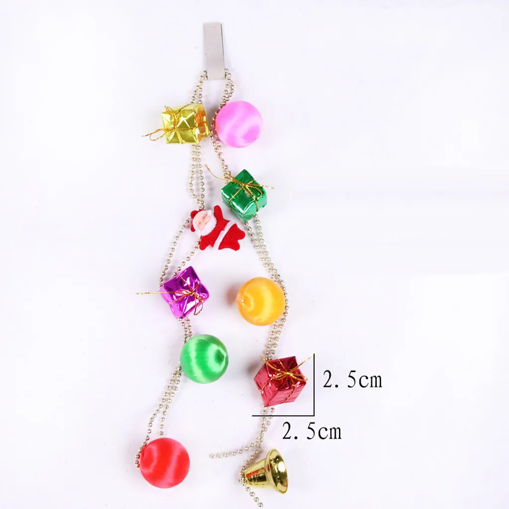 Merry Christmas Decoration for Home 2020 Santa Claus Snowman Chain Tree Decor Bell Candy Pendant Xmas Ornaments | Дом и сад