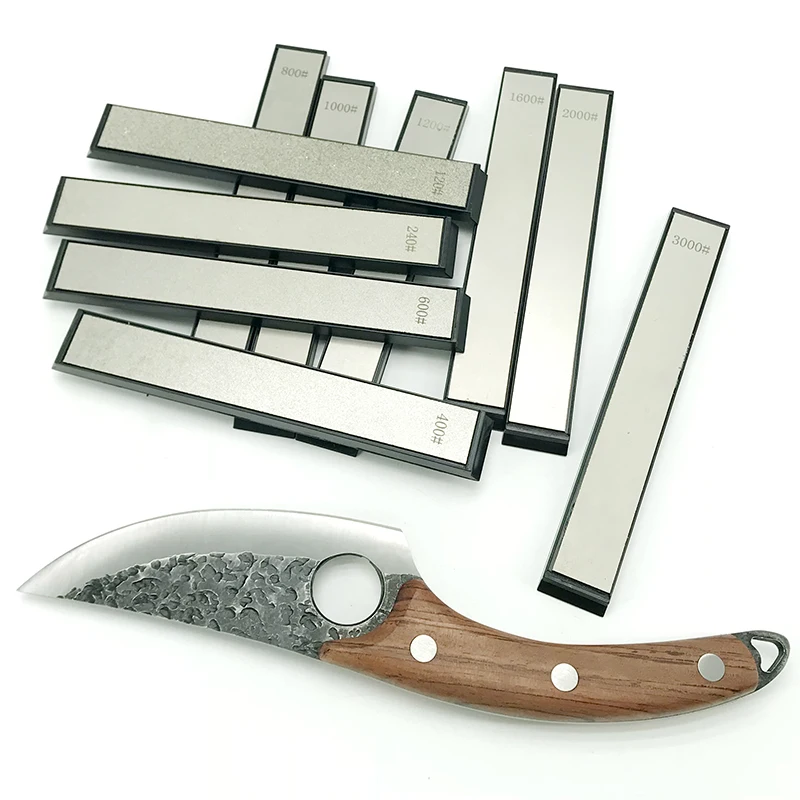 

[ 8 pcs set ]Diamondnal kitchen gadgets knives accessories Easy carry Alloy grindstone professional sharpening stone sets Group
