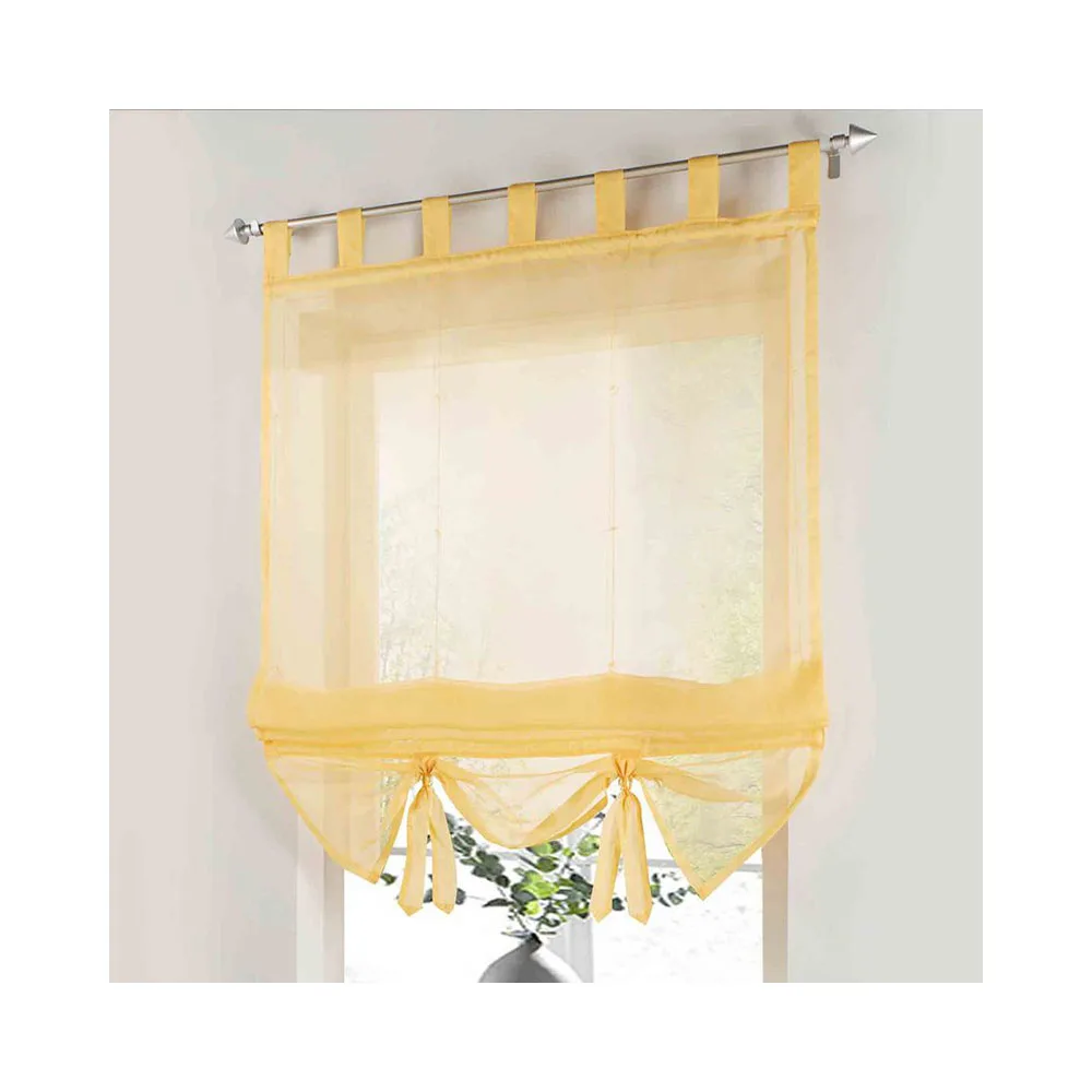Modern Roman Window Tulle Curtains Solid Color Voile Curtain for Living Room Home Decoration | Дом и сад
