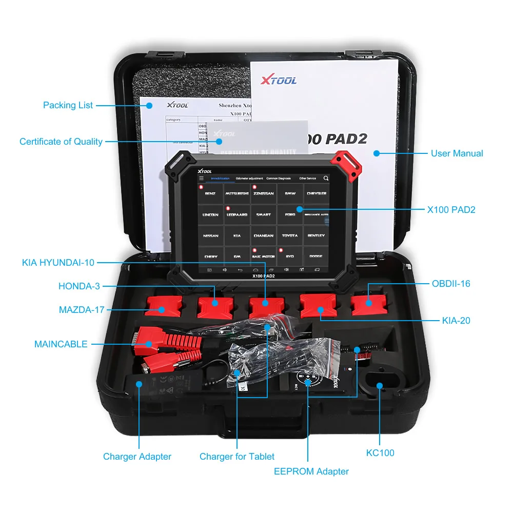 XTOOL X 100 X100 PAD2 эксперт по специальным функциям для 4 го и 5 IMMO|xtool x100|immo vw |