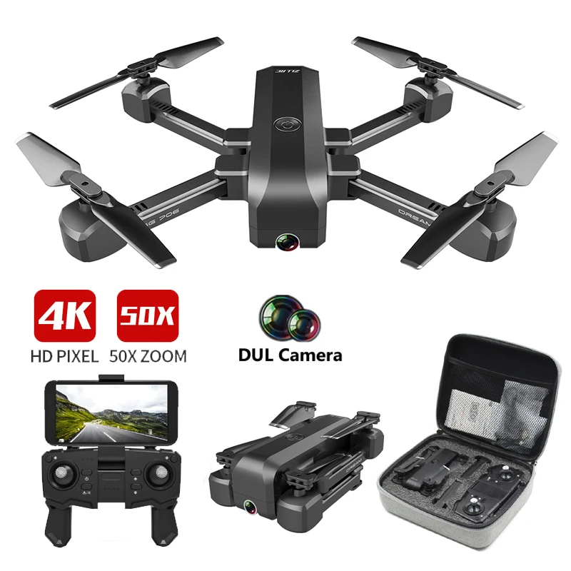 Дрон SG706 4K с двойной камерой Wi Fi FPV Квадрокоптер оптической стабилизацией потока RC