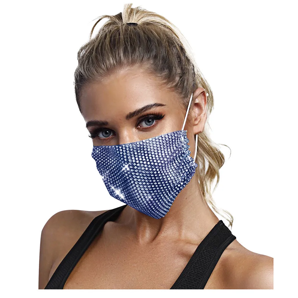 Маска для лица модная многоцветная Алмазная многоразовая маска носа и рта