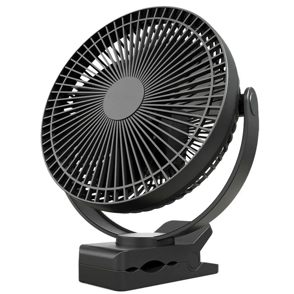 

5-Inch Rechargeable Battery Operated Clip On Fan Air Circulating Usb Fan Portable For Outd Camping Tent Beach Or Car
