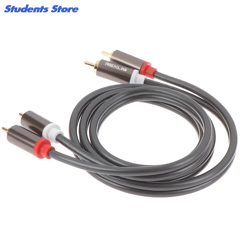 1 м 2RCA штекер к стерео аудио кабель с покрытием для домашнего кинотеатра |