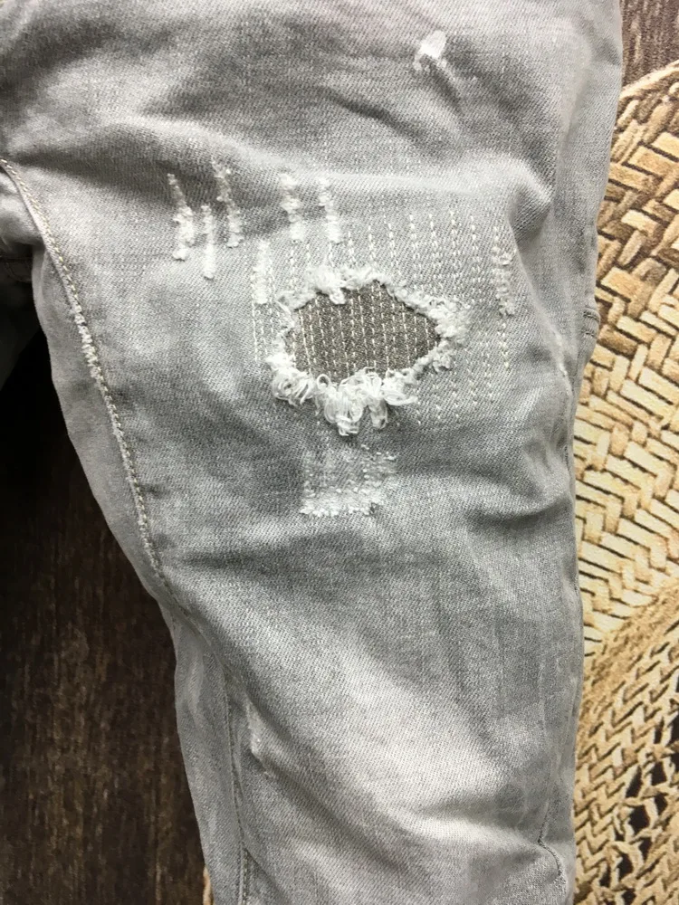 Новинка мужские джинсы рваные для мужчин обтягивающие DSQ Мужские на молнии