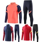 Зимний мужской спортивный костюм для футбола, куртка с длинным рукавом, Детские комплекты трикотажных изделий, мужской спортивный комплект футбольные костюмы, спортивная одежда для бега