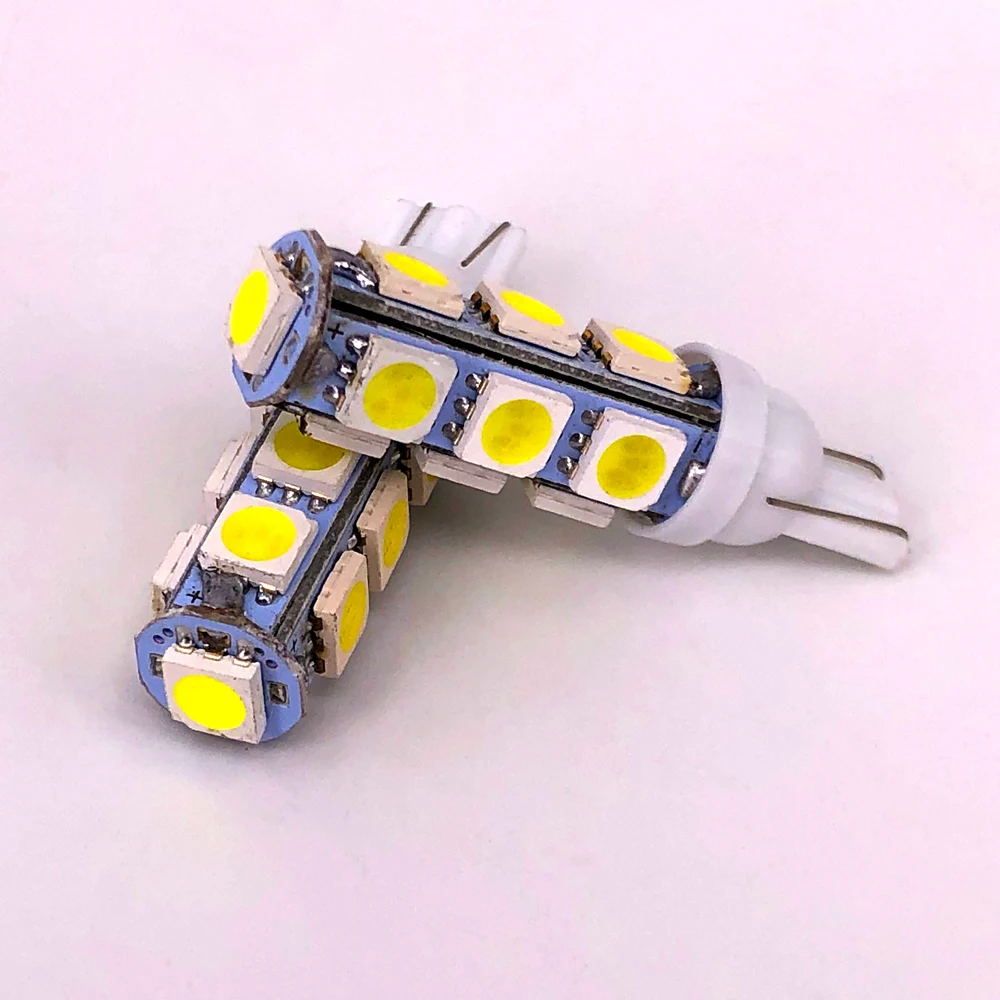 100 X T10 192 W5W 13 SMD 5050 led Автомобильный светильник для чтения двери автомобильный