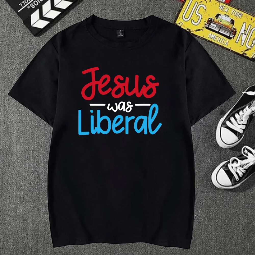 

2021 Summer Print I Love Jesus Pattern T Shirt Short Sleeve Casual Tee Shirt